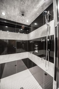 Shower room in banya         